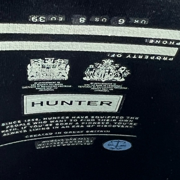 Hunter Black Original Tall Rain Boots 8 - Picture 10 of 14
